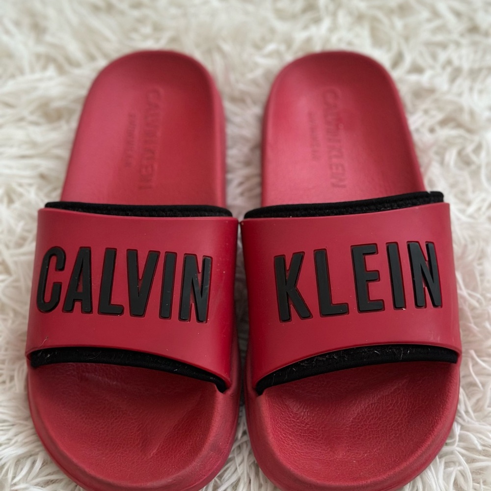 Calvin Klein Bold Red Slides